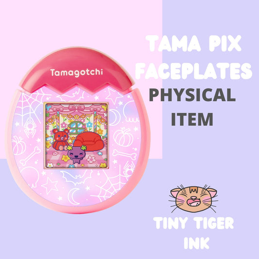 Tamagotchi Pix Faceplates - Pink or Purple Spiders