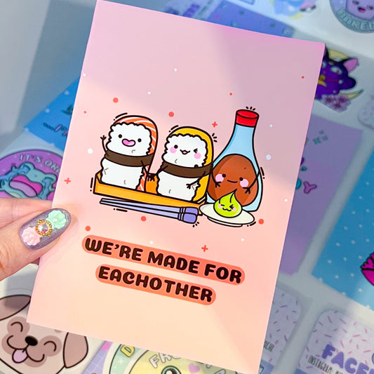 Made for Each other Sushi Card
