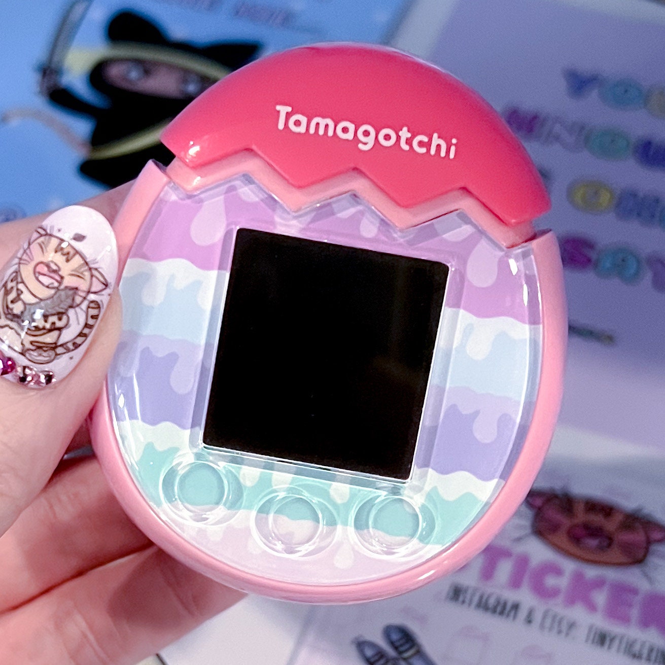 Tamagotchi Pix Faceplates - Pastel Drips