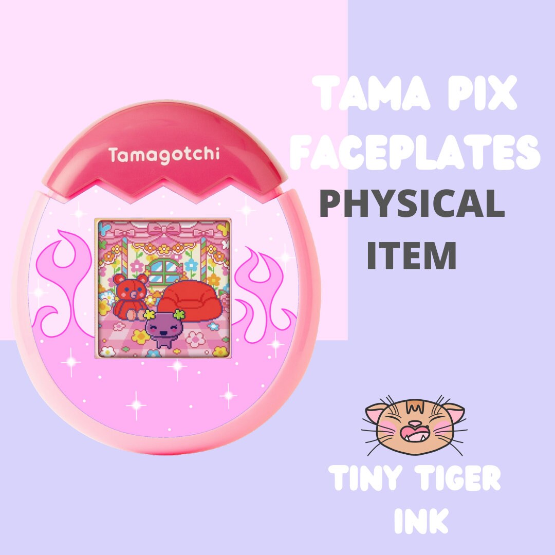 Tamagotchi Pix Faceplates - Pink Flames