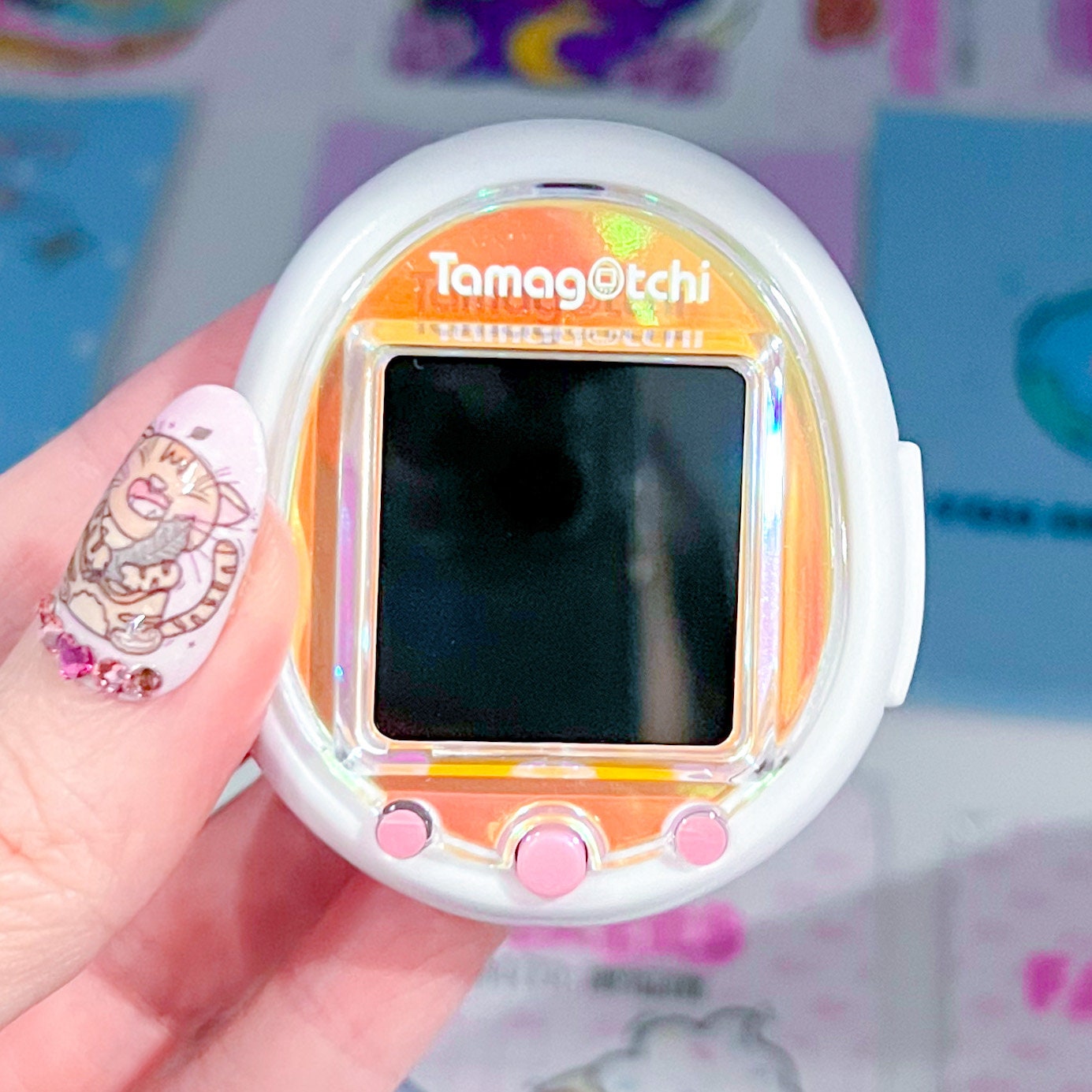 Tamagotchi Smart Watch Faceplates - Lime Orange Chrome