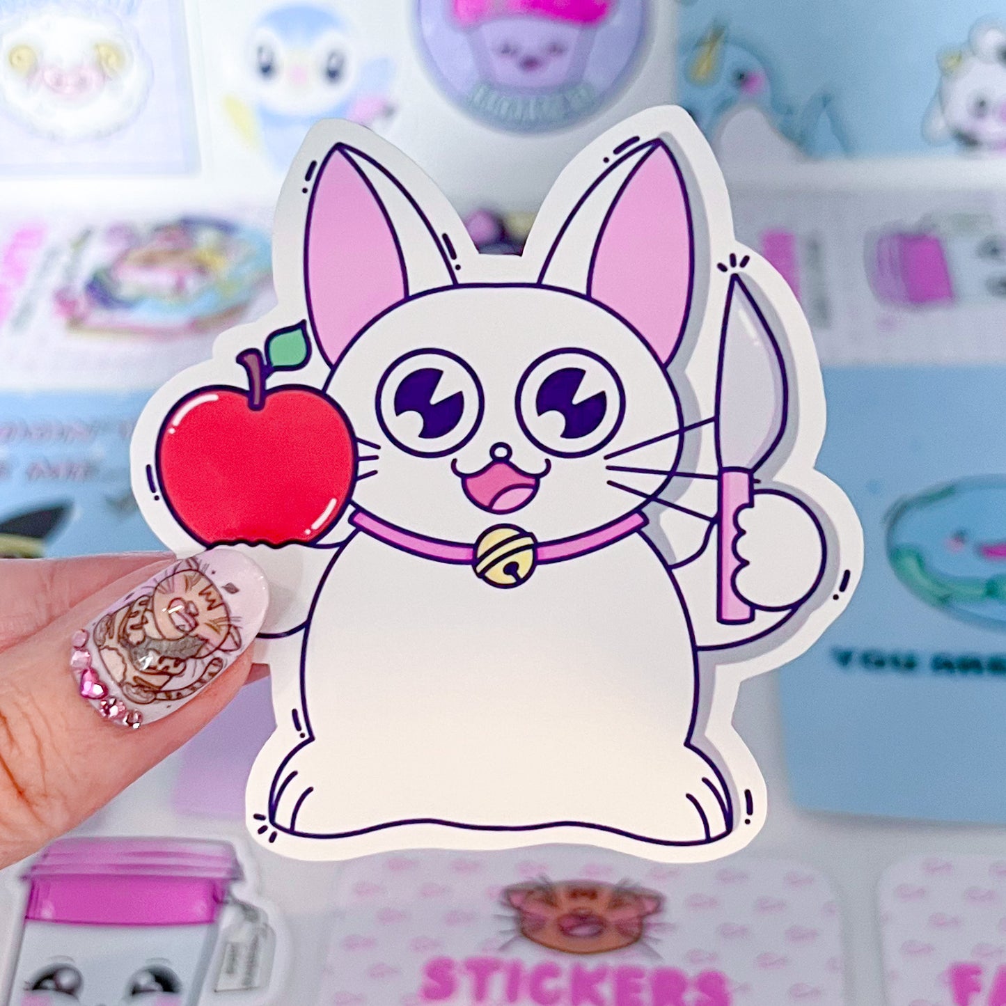 Apple Cat Sticker